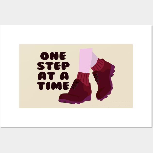 PHRASE one step at a time 3 Wall Art by MCBZ